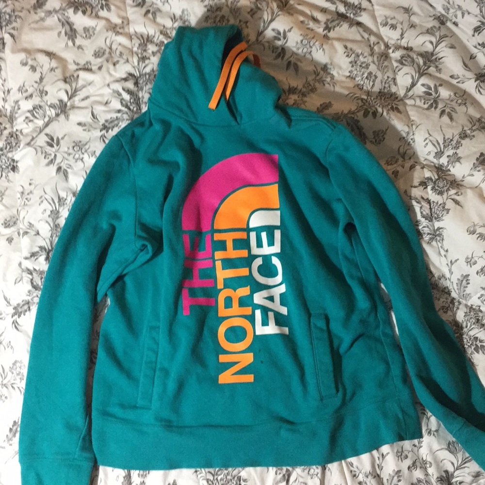 Teal North Face Hoodie